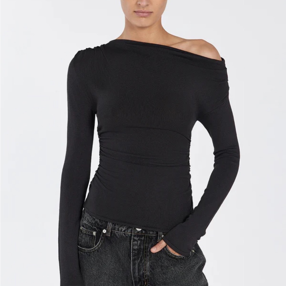 ENZO BITTER CHOC LONG SLEEVE TOP